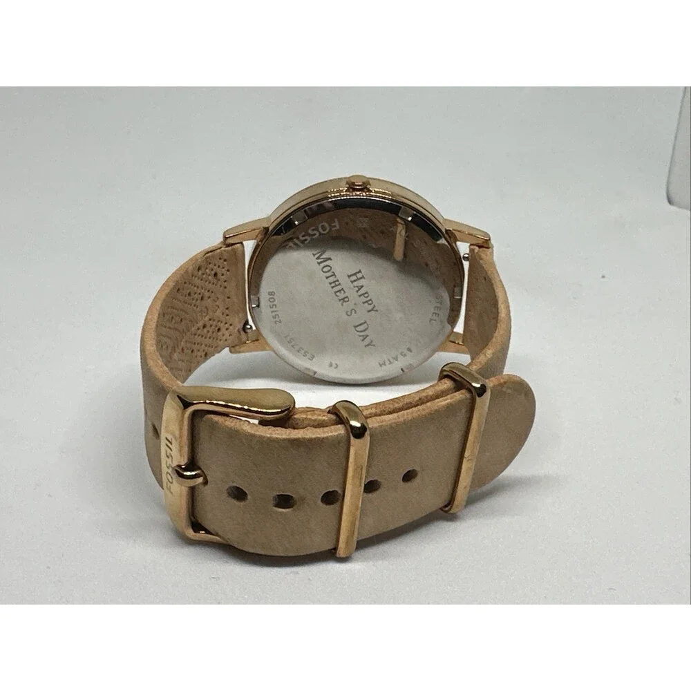Fossil Vintage Muse ES3751 Women's Beige Leather Analog Dial Quartz Watch HME542
